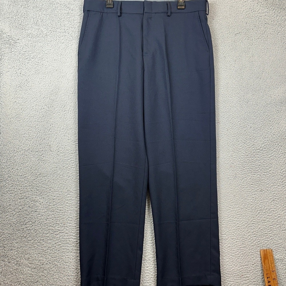 NEW Edwards Pants Mens 36X30 Dark Navy Flat Front Dress Straight Leg Pockets